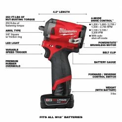Flash Sale ✨ Milwaukee M12 FUEL 12V Brushless Cordless Stubby 3/8 in. Impact 🔧 Wrench Kit with 3/8 in. Drive SAE/Metric Socket Set (43-Piece) 👍 -Deals Power Tools Store milwaukee impact wrenches 2554 22 49 66 7009 a0 1000
