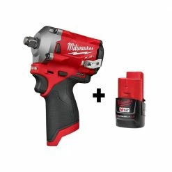 Cheapest ๐ Milwaukee M12 FUEL 12V Lithium-Ion Brushless Cordless Stubby 1/2 in. Impact ๐ง Wrench with M12 2.0Ah Battery ๐