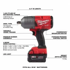 Top 10 🔔 Milwaukee M18 FUEL 18V Lithium-Ion Brushless Cordless 1/2 in. Impact 🔧 Wrench w/Friction Ring Kit w/One 5.0 Ah Battery and Bag 😀 -Deals Power Tools Store milwaukee impact wrenches 2767 21b a0 1000