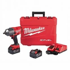 Buy ๐ Milwaukee M18 FUEL 18V Lithium-Ion Brushless Cordless 1/2 in. Impact ๐ง Wrench with Friction Ring Kit With Two 5.0 Ah Batteries ๐