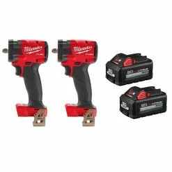 Brand new 👏 Milwaukee M18 FUEL GEN-3 18-Volt Lithium-Ion Brushless Cordless 3/8 in. Impact 🔧 Wrench w Friction Ring 2 w/Two 6Ah HO Batteries 👏