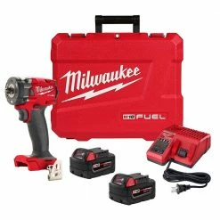 New 👏 Milwaukee M18 FUEL GEN-3 18V Lithium-Ion Brushless Cordless 3/8 in. Compact Impact 🔧 Wrench with Friction Ring Kit 😀