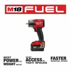 Wholesale 💯 Milwaukee M18 FUEL GEN-2 18V Lithium-Ion Mid Torque Brushless Cordless 3/8 in. Impact 🔧 Wrench with Friction Ring Kit 🔔 -Deals Power Tools Store milwaukee impact wrenches 2960 22 40 1000