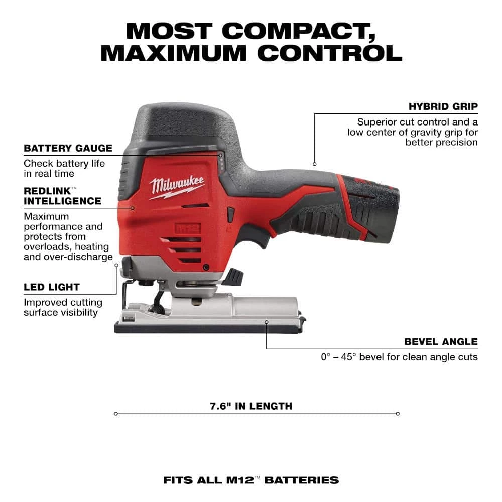 Deals βοΈ Milwaukee M12 12V Lithium-Ion Cordless Jig Saw Kit with One 1.5 Ah Battery, Charger, Tool Bag π 5 Deals βοΈ Milwaukee M12 12V Lithium-Ion Cordless Jig Saw Kit with One 1.5 Ah Battery, Charger, Tool Bag π - Image 3