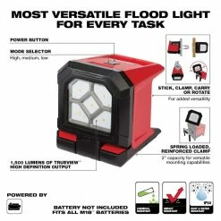 Best Sale 💯 Milwaukee M18 18-Volt 1500 Lumens Lithium-Ion Cordless Rover LED Mounting Flood Light (Tool-Only) 😉 -Deals Power Tools Store milwaukee jobsite lighting 2365 20 e1 1000