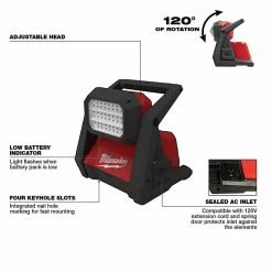 Hot Sale 😍 Milwaukee M18 GEN-2 18-Volt Lithium-Ion Cordless 4000 Lumens ROVER LED AC/DC Flood Light (Tool-Only) 👏 -Deals Power Tools Store milwaukee jobsite lighting 2366 20 e1 1000
