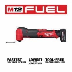 Hot Sale 🌟 Milwaukee M12 FUEL 12V Lithium-Ion Cordless Oscillating Multi-Tool Kit with 4.0 Ah Battery, Charger, Accessories and Tool Bag 🤩 -Deals Power Tools Store milwaukee oscillating tools 2526 21xc 40 1000