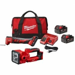 Budget 💯 Milwaukee M18 18V Lithium-Ion Cordless Oscillating Multi-Tool Kit with LED Search Light and (2) 3.0Ah Batteries ❤️