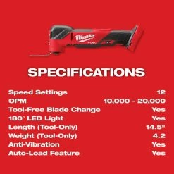 Discount ⭐ Milwaukee M18 FUEL 18-Volt Lithium-Ion Cordless Brushless Oscillating Multi-Tool with 5.0 Ah Battery 🛒 -Deals Power Tools Store milwaukee oscillating tools 2836 20 48 11 1850 4f 1000