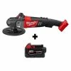 Flash Sale 😉 Milwaukee M18 FUEL 18V Lithium-Ion Brushless Cordless 7 in. Variable Speed Polisher with M18 5.0 Ah Battery 🎉 -Deals Power Tools Store milwaukee polishers 2738 20 48 11 1850 64 1000
