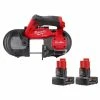 Flash Sale 😀 Milwaukee M12 FUEL 12V Lithium-Ion Cordless Compact Band Saw With 3.0 Ah Battery Pack (2-Pack) 👍 -Deals Power Tools Store milwaukee portable band saws 2529 20 48 11 2412 64 1000