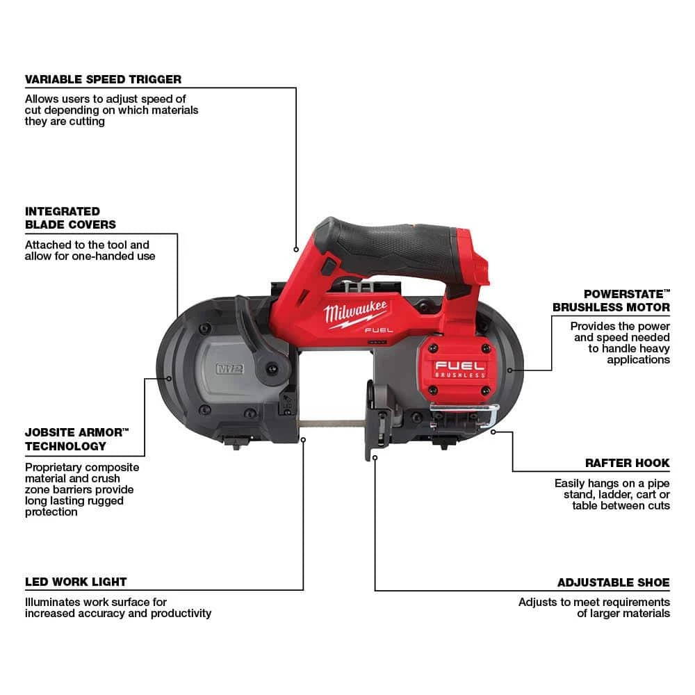 Flash Sale ๐ Milwaukee M12 FUEL 12V Lithium-Ion Cordless Compact Band Saw With 3.0 Ah Battery Pack (2-Pack) ๐ 9 Flash Sale ๐ Milwaukee M12 FUEL 12V Lithium-Ion Cordless Compact Band Saw With 3.0 Ah Battery Pack (2-Pack) ๐ - Image 7