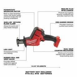 Best Pirce ⌛ Milwaukee M18 FUEL 18V Lithium-Ion Brushless Cordless Deep Cut Band Saw with M18 FUEL HACKZALL Reciprocating Saw ✔️ -Deals Power Tools Store milwaukee portable band saws 2729 20 2719 20 66 1000