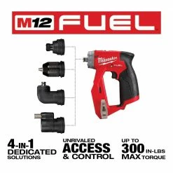 Budget 🛒 Milwaukee M12 FUEL 12V Lithium-Ion Brushless Cordless 4-in-1 Installation 3/8 in. Drill Driver with 4 Tool Head (Tool-Only) 🎉 -Deals Power Tools Store milwaukee power drills 2505 20 a0 1000