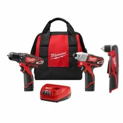 Hot Sale 😍 Milwaukee M12 12V Lithium-Ion Cordless Drill Driver/Impact Combo Kit (2-Tool) with M12 3/8 in. Right Angle Drill 🎉