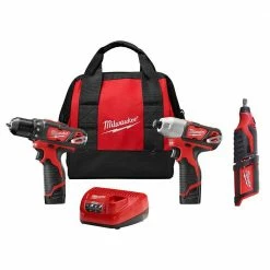 Coupon ⭐ Milwaukee M12 12V Lithium-Ion Cordless Drill Driver/Impact Driver Combo Kit (2-Tool) with M12 Rotary Tool 😀
