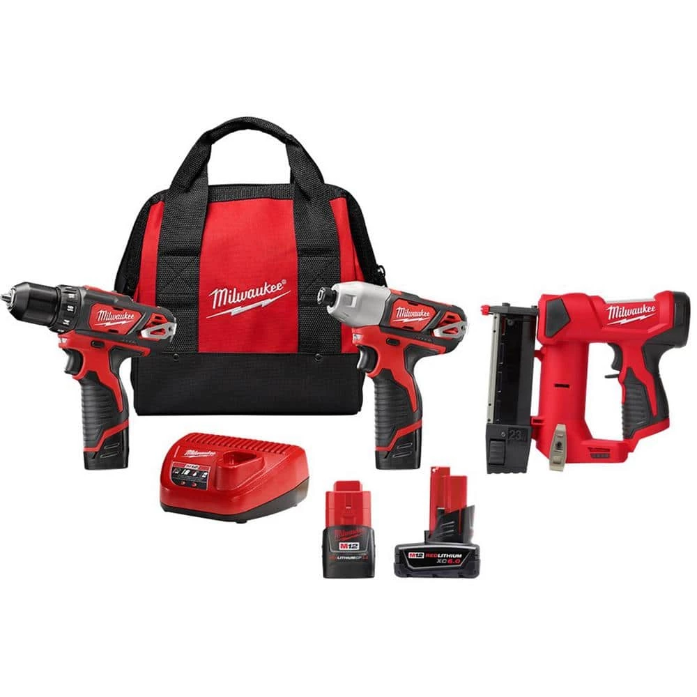 Flash Sale ๐ฅฐ Milwaukee M12 12V Lithium-Ion Cordless Drill Driver/Impact Driver Combo Kit w/Pin Nailer and 6.0 Ah/3.0 Ah Batteries ๐ 3 Flash Sale ๐ฅฐ Milwaukee M12 12V Lithium-Ion Cordless Drill Driver/Impact Driver Combo Kit w/Pin Nailer and 6.0 Ah/3.0 Ah Batteries ๐