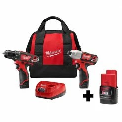 Top 10 🔔 Milwaukee M12 12V Lithium-Ion Cordless Drill Driver/Impact Driver Combo Kit (2-Tool) with M12 2.0Ah Compact Battery ⌛