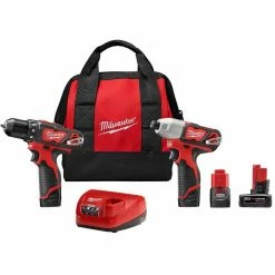 New ✨ Milwaukee M12 12V Lithium-Ion Cordless Drill Driver/Impact Driver Combo Kit with One 6.0 Ah and One 3.0 Ah Battery Packs 😍