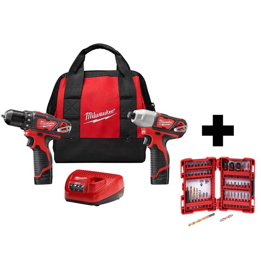 Coupon 🎁 Milwaukee M12 12V Lithium-Ion Cordless Drill Driver/Impact Driver Combo Kit (2-Tool) with SHOCKWAVEDriver Bit Set (50-Piece) ✔️ 3 Coupon 🎁 Milwaukee M12 12V Lithium-Ion Cordless Drill Driver/Impact Driver Combo Kit (2-Tool) with SHOCKWAVEDriver Bit Set (50-Piece) ✔️