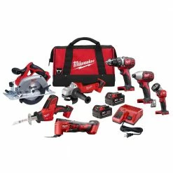 Brand new ⭐ Milwaukee M18 18V Lithium-Ion Cordless Combo Tool Kit (7-Tool) with Two 3.0 Ah Batteries, Charger and Tool Bag 😀