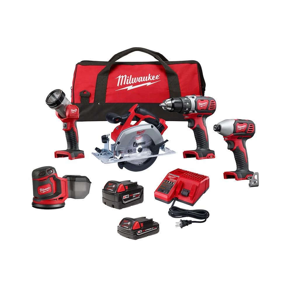 Budget π₯ Milwaukee M18 18V Lithium-Ion Cordless Combo Kit (5-Tool) with 2-Batteries, Charger and Tool Bag βοΈ 3 Budget π₯ Milwaukee M18 18V Lithium-Ion Cordless Combo Kit (5-Tool) with 2-Batteries, Charger and Tool Bag βοΈ