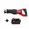 Cheap 👏 Milwaukee M18 FUEL 18V Lithium-Ion Brushless Cordless SUPER SAWZALL Orbital Reciprocating Saw with M18 5.0 Ah Battery 🔔 -Deals Power Tools Store milwaukee power tool combo kits 2722 20 48 11 1850 64 1000