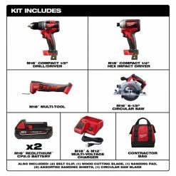 Deals 🤩 Milwaukee M18 18V Lithium-Ion Brushless Cordless Compact Drill/Impact & Multi-Tool Combo Kit (3-Tool) W/ Circular Saw 🥰 -Deals Power Tools Store milwaukee power tool combo kits 2892 22ct 2626 20 2630 20 e1 1000