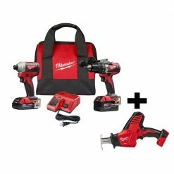Wholesale 🔔 Milwaukee M18 18V Lithium-Ion Brushless Cordless 🔨 Hammer Drill/Impact Combo Kit (2-Tool) with Free M18 Hackzall 🤩