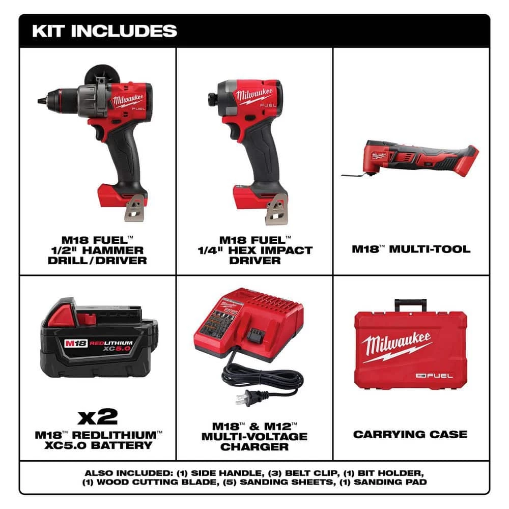 Best reviews of ✔️ Milwaukee M18 FUEL 18-V Lithium-Ion Brushless Cordless 🔨 Hammer Drill and Impact Driver Combo Kit (2-Tool) with M18 Multi-Tool 🎉 5 Best reviews of ✔️ Milwaukee M18 FUEL 18-V Lithium-Ion Brushless Cordless 🔨 Hammer Drill and Impact Driver Combo Kit (2-Tool) with M18 Multi-Tool 🎉 - Image 3