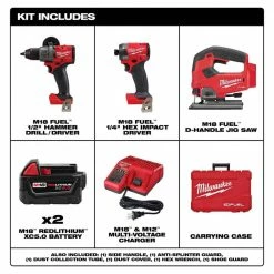 Flash Sale ⭐ Milwaukee M18 FUEL 18-V Lithium-Ion Brushless Cordless 🔨 Hammer Drill and Impact Driver Combo Kit (2-Tool) with Jigsaw 🔔 -Deals Power Tools Store milwaukee power tool combo kits 3697 22 2737 20 40 1000