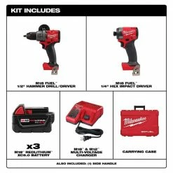 Wholesale 🎉 Milwaukee M18 FUEL 18- V Lithium-Ion Brushless Cordless 🔨 Hammer Drill and Impact Driver Combo Kit (2-Tool) with (3) 5.0Ah Batteries 🎉 -Deals Power Tools Store milwaukee power tool combo kits 3697 22 48 11 1850 40 1000