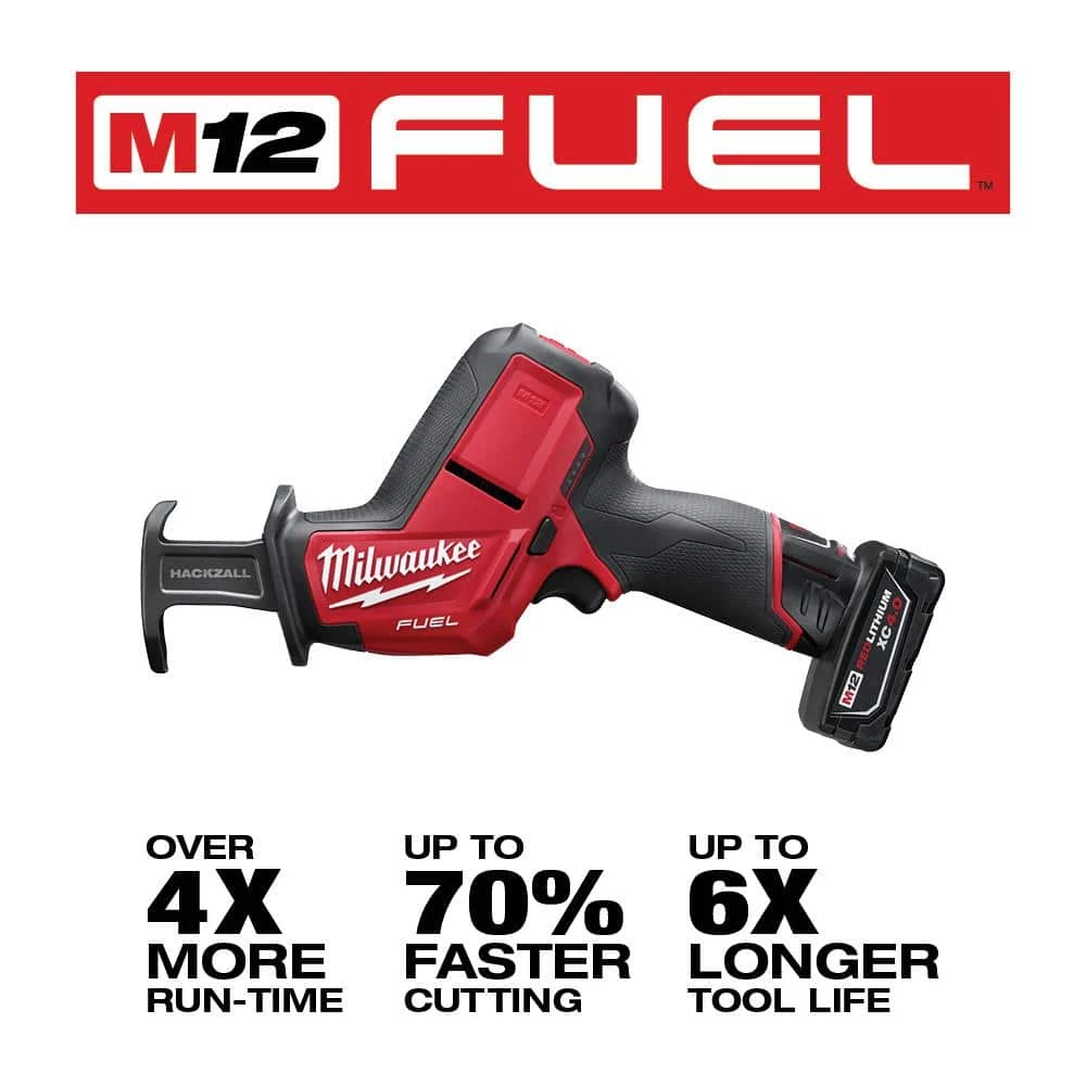 Brand new ๐ Milwaukee M12 FUEL 12V Lithium-Ion Brushless Cordless HACKZALL Reciprocating Saw Kit w/ One 4.0Ah Batteries Charger & Tool Bag ๐ 5 Brand new ๐ Milwaukee M12 FUEL 12V Lithium-Ion Brushless Cordless HACKZALL Reciprocating Saw Kit w/ One 4.0Ah Batteries Charger & Tool Bag ๐ - Image 3