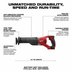 Best deal 💯 Milwaukee M18 18V Lithium-Ion Cordless SAWZALL Reciprocating Saw (Tool-Only) 😍 -Deals Power Tools Store milwaukee reciprocating saws 2621 20 40 1000