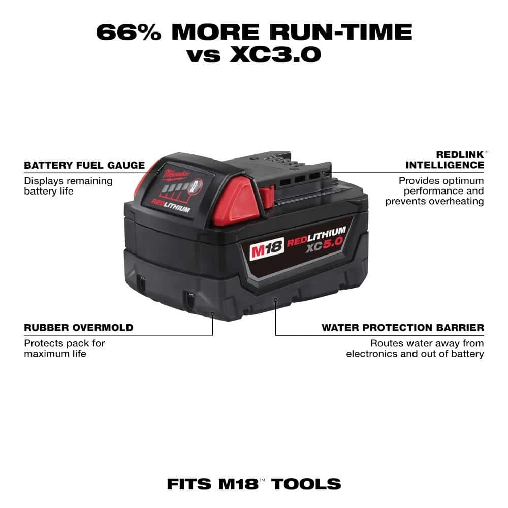 Wholesale 💯 Milwaukee M18 18V Lithium-Ion Cordless HACKZALL Reciprocating Saw with (2) M18 5.0 Ah Batteries 🎉 6 Wholesale 💯 Milwaukee M18 18V Lithium-Ion Cordless HACKZALL Reciprocating Saw with (2) M18 5.0 Ah Batteries 🎉 - Image 4
