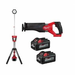 Coupon 🌟 Milwaukee M18 FUEL GEN-2 18-Volt Lithium-Ion Brushless Cordless SAWZALL w/Tower Light, Two 6 Ah HO Batteries ❤️