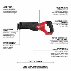 Cheap 💯 Milwaukee M18 FUEL GEN-2 18V Lithium-Ion Brushless Cordless SAWZALL Reciprocating Saw (Tool-Only) ❤️ -Deals Power Tools Store milwaukee reciprocating saws 2821 20 a0 1000
