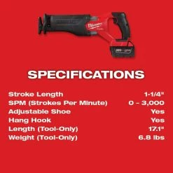 Cheap 😍 Milwaukee M18 FUEL 18V Lithium-Ion Brushless Cordless SAWZALL Reciprocating Saw Kit W/one 5.0 Ah Batteries, Charger and Case ⭐ -Deals Power Tools Store milwaukee reciprocating saws 2821 21 1f 1000