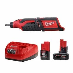 Brand new 🎁 Milwaukee M12 12V Lithium-Ion Cordless Rotary Tool with One M12 4.0 Ah and One M12 2.0 Ah Battery Pack and Charger 🧨