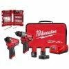 Cheapest 💯 Milwaukee M12 FUEL 12-Volt Cordless 🔨 Hammer Drill & Impact Driver Combo Kit with Impact Duty Driver Alloy Steel Bit Set (50-Piece) 🎁 -Deals Power Tools Store power tool combo kits 3497 22 48 32 4024 64 1000