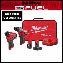 New 🔥 Milwaukee M12 FUEL 12V Lithium-Ion Brushless Cordless 🔨 Hammer Drill and Impact Driver Combo Kit w/2 Batteries and Bag (2-Tool) 🔔 -Deals Power Tools Store power tool combo kits 3497 22 a0 1000