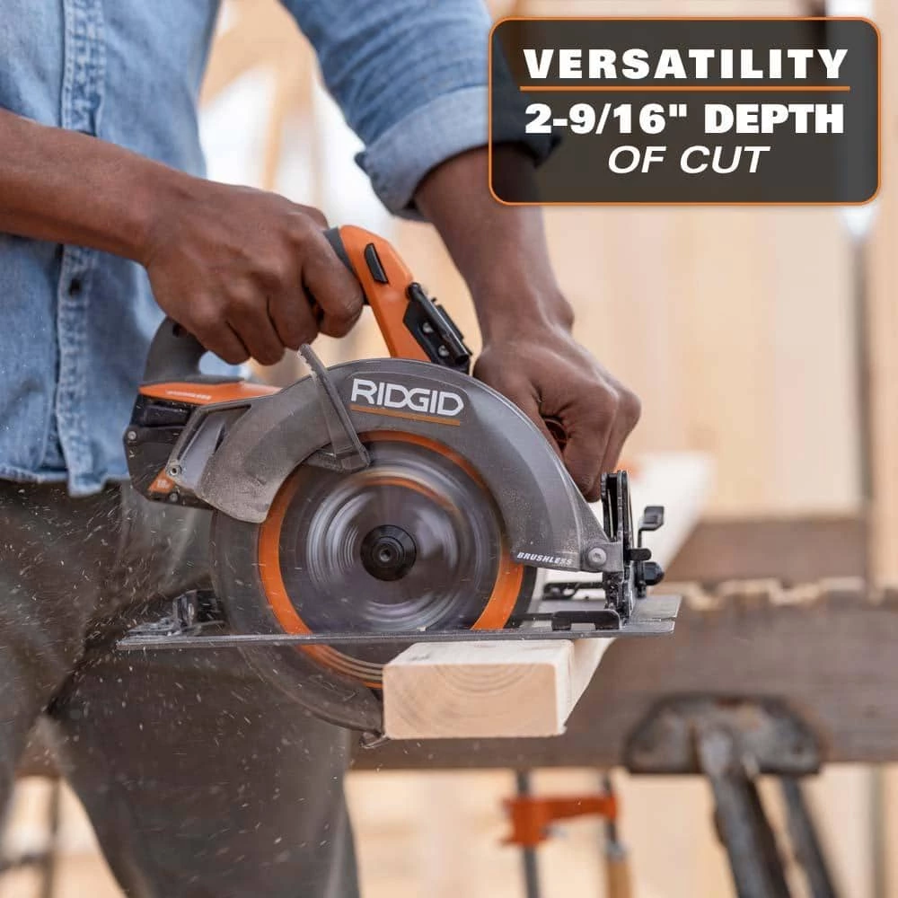 Hot Sale ๐ RIDGID 18V Brushless Cordless 7-1/4 in. Circular Saw (Tool Only) ๐ฏ 7 Hot Sale ๐ RIDGID 18V Brushless Cordless 7-1/4 in. Circular Saw (Tool Only) ๐ฏ - Image 5