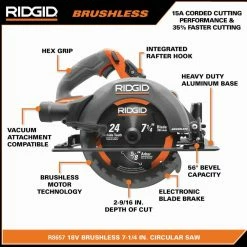 Hot Sale ๐ RIDGID 18V Brushless Cordless 7-1/4 in. Circular Saw (Tool Only) ๐ฏ 18 Hot Sale ๐ RIDGID 18V Brushless Cordless 7-1/4 in. Circular Saw (Tool Only) ๐ฏ -Deals Power Tools Store ridgid circular saws r8657b 40 1000