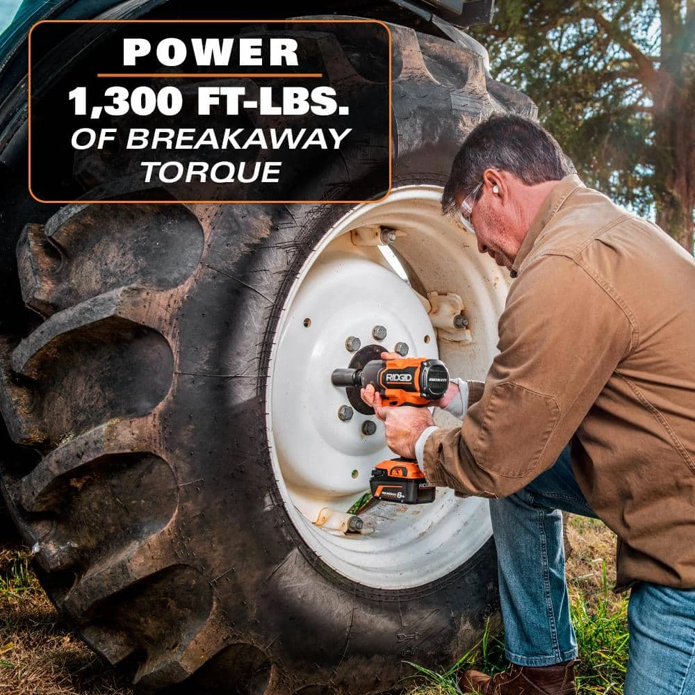 Budget 😍 RIDGID 18V Brushless Cordless 4-Mode 1/2 in. High-Torque Impact 🔧 Wrench Kit with 4.0 Ah Battery and Charger 👏 6 Budget 😍 RIDGID 18V Brushless Cordless 4-Mode 1/2 in. High-Torque Impact 🔧 Wrench Kit with 4.0 Ah Battery and Charger 👏 - Image 4