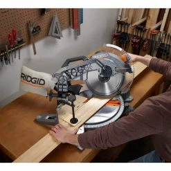 Discount ⭐ RIDGID 15 Amp Corded 12 in. Dual Bevel Miter Saw with LED Cutline Indicator 🎉 -Deals Power Tools Store ridgid miter saws r4123 a0 1000
