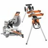 Budget 😉 RIDGID 15 Amp 12 in. Corded Dual Bevel Sliding Miter Saw with 70 Deg. Miter Capacity with Professional Compact Miter Saw Stand ✨ -Deals Power Tools Store ridgid miter saws r4222 ac9960 64 1000