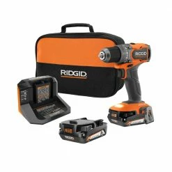 Best Pirce ✨ RIDGID 18V SubCompact Brushless Cordless 1/2 in. Drill/Driver Kit with (2) 2.0 Ah Batteries, Charger, and Tool Bag ❤️