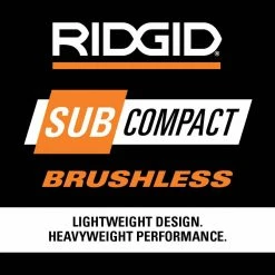 Best Pirce ✨ RIDGID 18V SubCompact Brushless Cordless 1/2 in. Drill/Driver Kit with (2) 2.0 Ah Batteries, Charger, and Tool Bag ❤️ -Deals Power Tools Store ridgid power drills r87012k de 1000