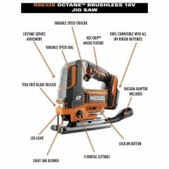 Hot Sale 🧨 RIDGID 18V Brushless Cordless 2-Tool Combo Kit with High-Torque Impact 🔧 Wrench, Jig Saw, 4.0 Ah Battery, and Charger ⌛ -Deals Power Tools Store ridgid power tool combo kits r86212kn r8832b a0 1000