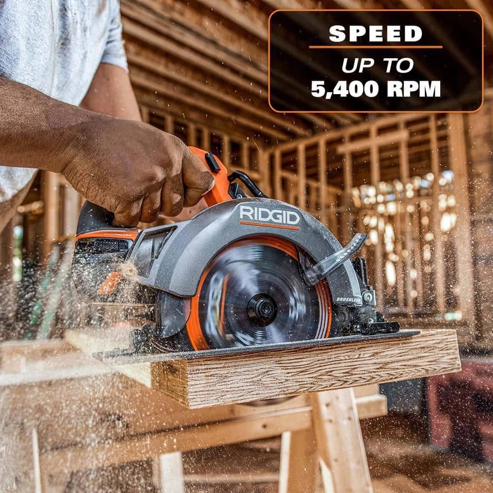 Top 10 🔥 RIDGID 18V Brushless Cordless 4-Tool Combo Kit w/ 18V Brushless 7-1/4 in. Circular Saw, 18V Brushless Jig Saw 😍 7 Top 10 🔥 RIDGID 18V Brushless Cordless 4-Tool Combo Kit w/ 18V Brushless 7-1/4 in. Circular Saw, 18V Brushless Jig Saw 😍 - Image 5